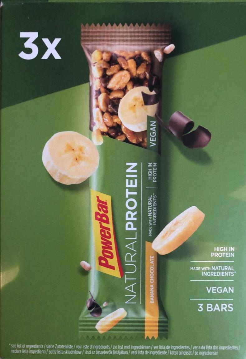 Fotografie - Natural Protein Vegan Banane-Schokolade PowerBar