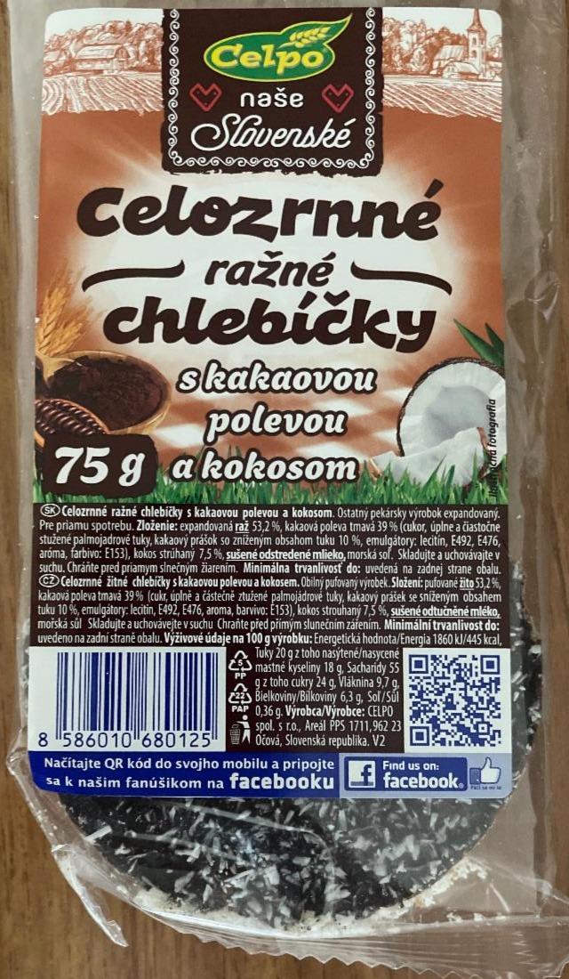 Fotografie - Celozrnné ražné chlebíčky s kakaovou polevou a kokosom