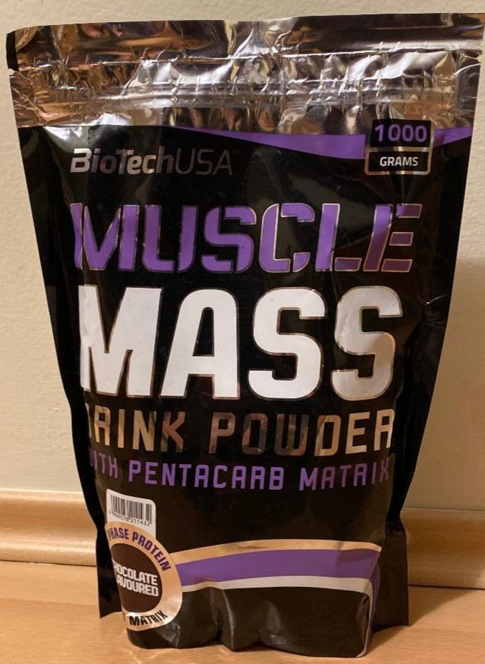 Fotografie - Muscle mass drink powder chocolate BioTechUSA