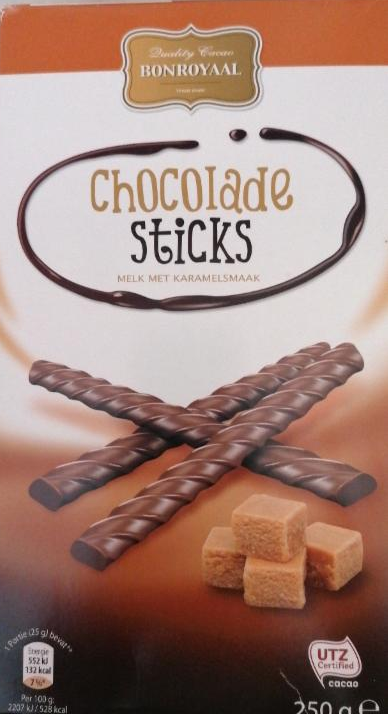 Fotografie - Chocolade sticks Melk met karamelsmaak