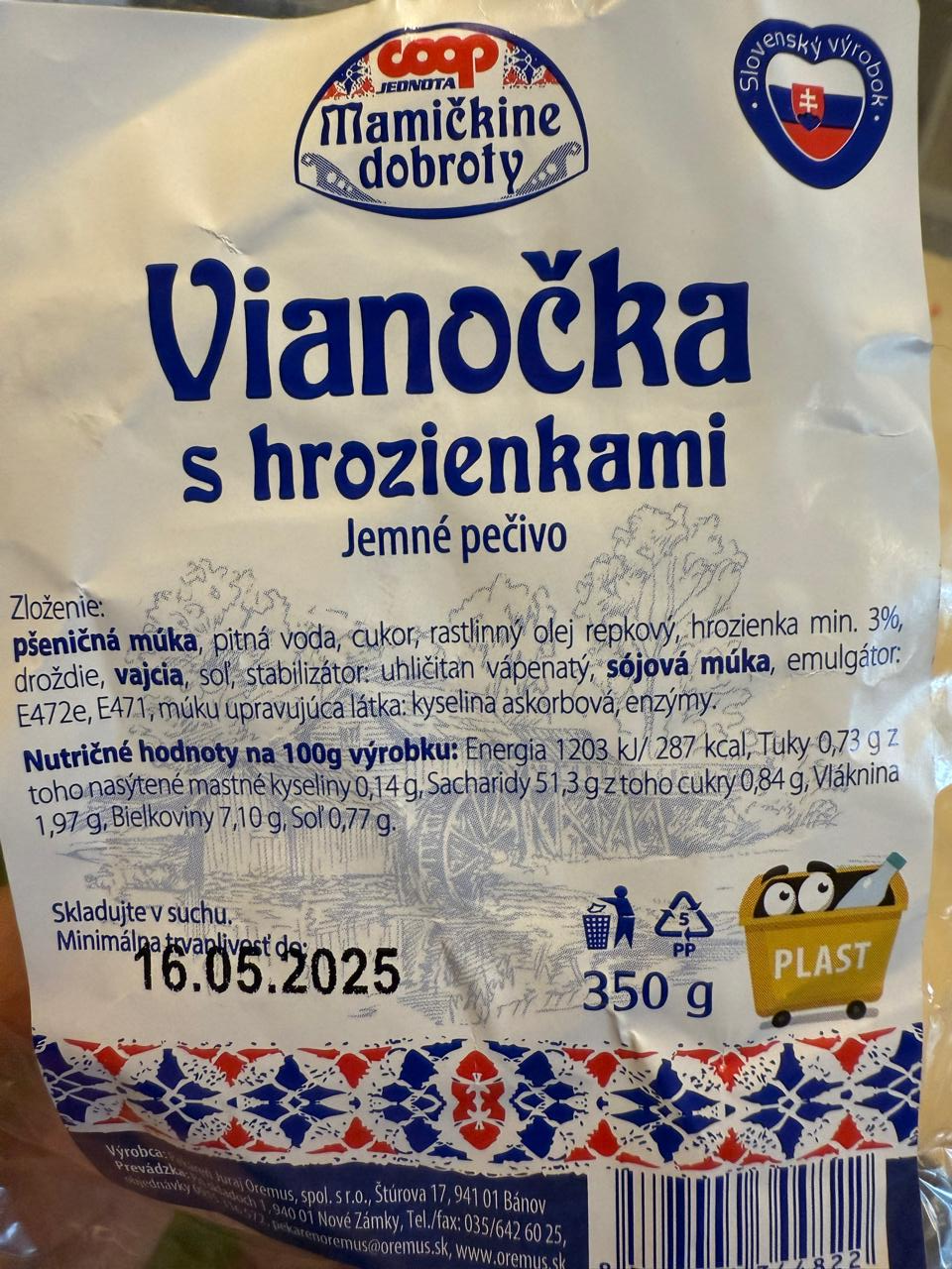 Fotografie - Vianočka s hrozienkami Mamičkine dobroty