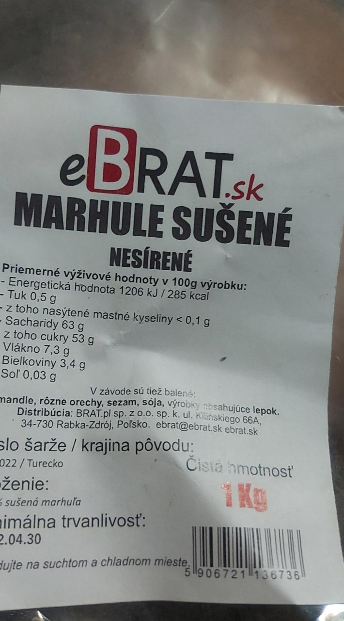 Fotografie - Marhule sušené nesírené eBrat.sk