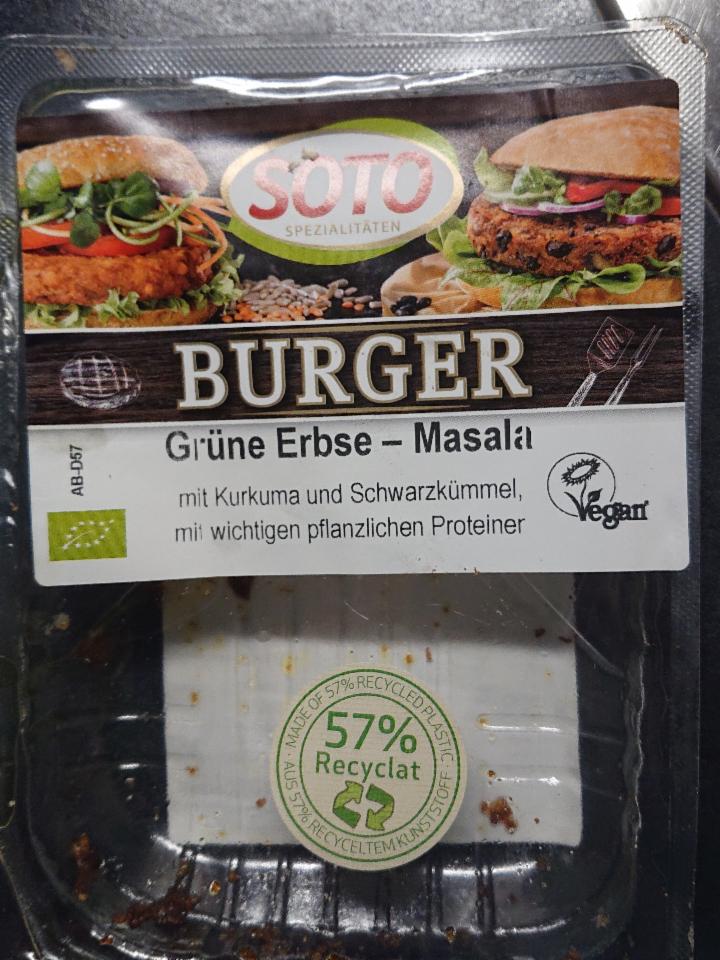 Fotografie - Burger Grüne erbse - masala