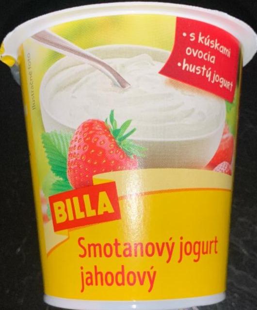 Fotografie - Smotanový jogurt jahodový Billa