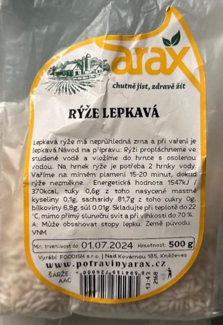 Fotografie - Rýže lepkavá Arax