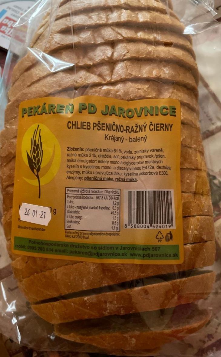 Fotografie - Chlieb pšenično–ražný čierny Pekáreň PD Jarovnice