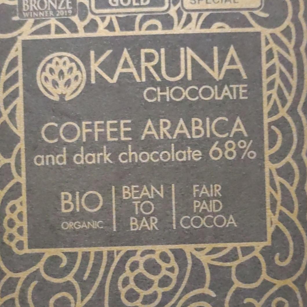 Fotografie - Coffee arabica and dark chocolate 68% Karuna Chocolate