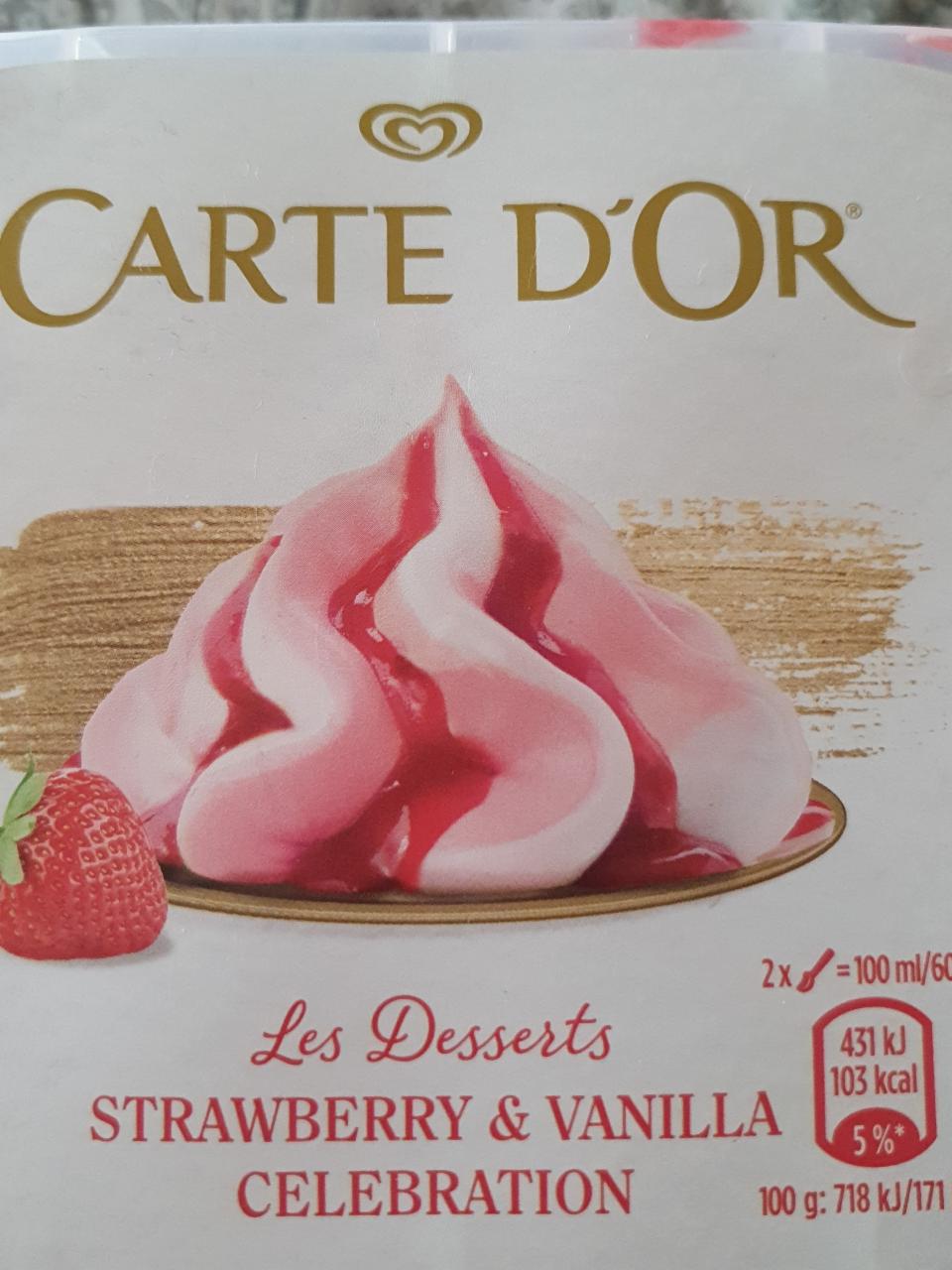 Fotografie - Les Desserts Strawberry & Vanilla Celebration Carte d'or