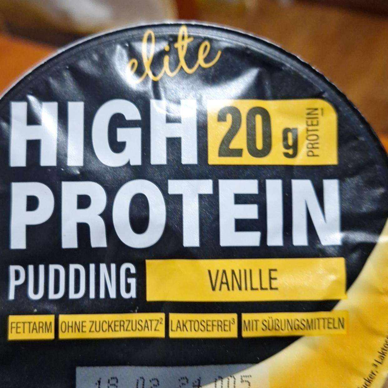 Fotografie - High protein pudding vanille elite