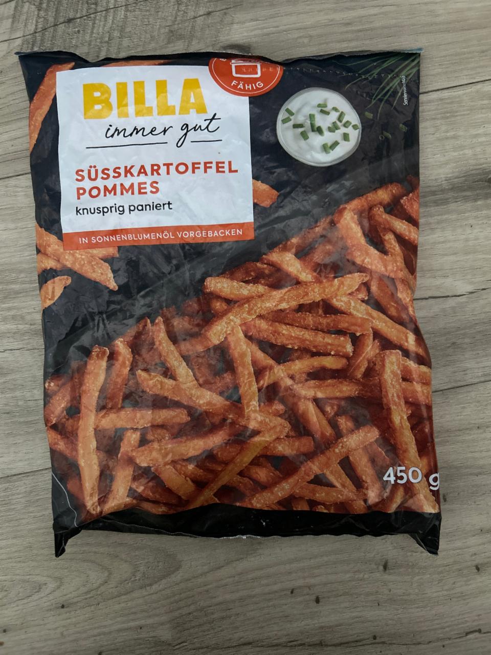 Fotografie - Süsskartoffel Pommes Billa