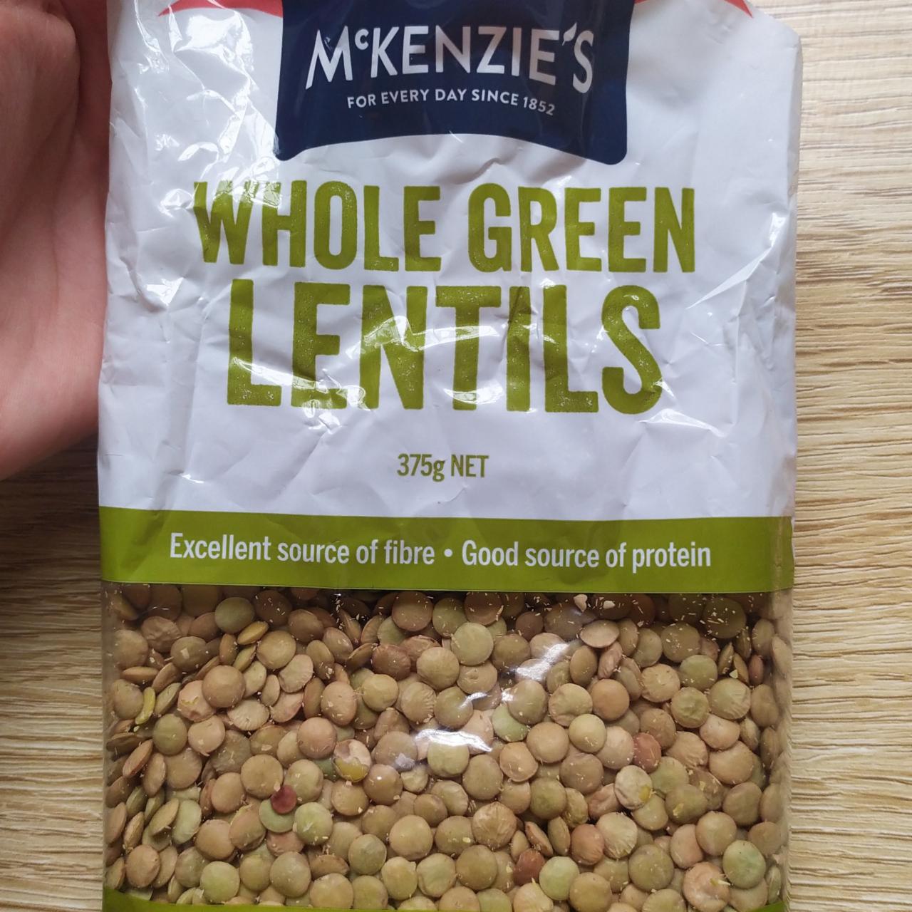 Fotografie - Whole Green Lentils McKenzie's