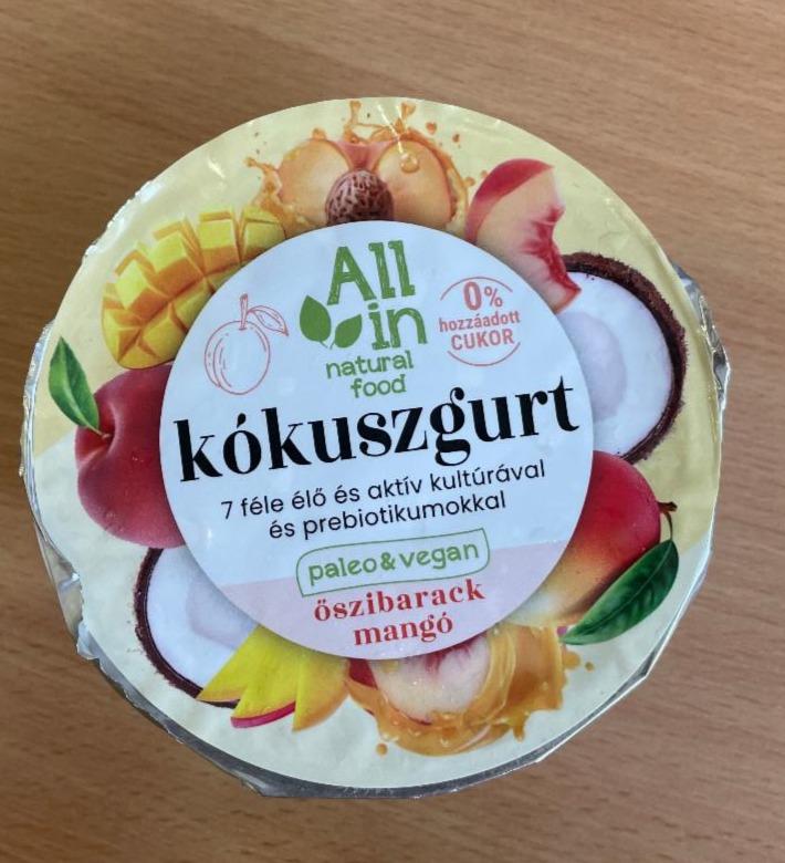 Fotografie - Kókuszgurt őszibarack mangó All in natural food