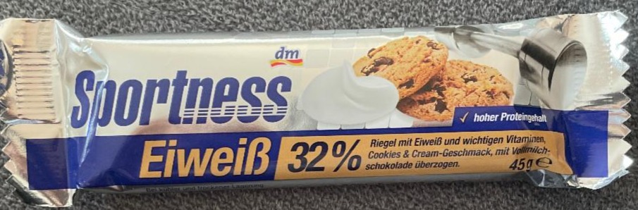 Fotografie - Eiweiss 32% cookies & cream Sportness