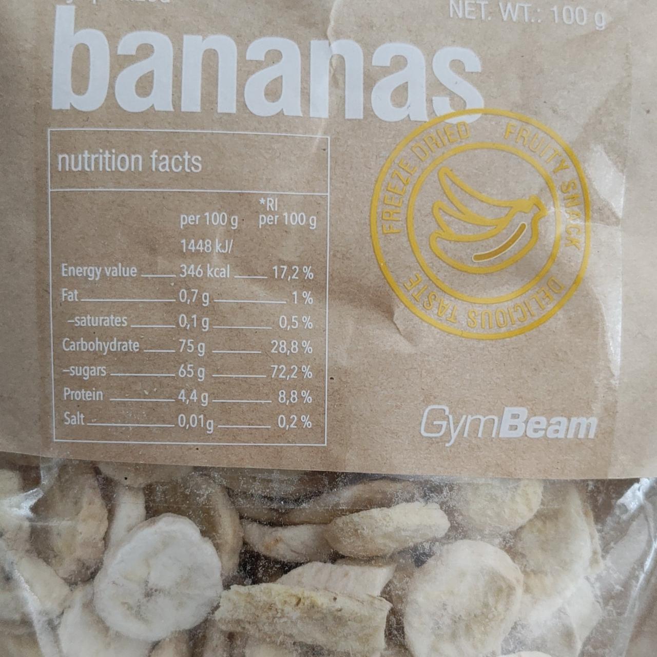 Fotografie - Lyofilizované banány GymBeam