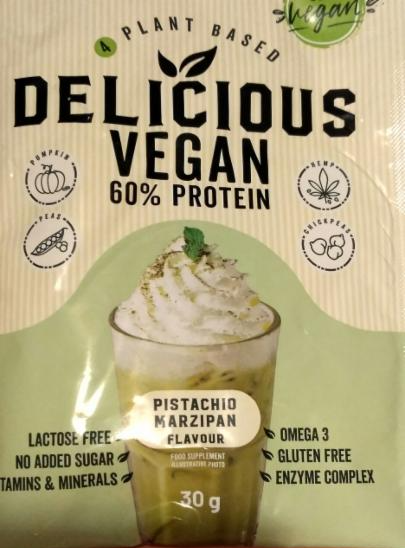 Fotografie - Delicious vegan 60% protein pistachio marzipan Nutrend