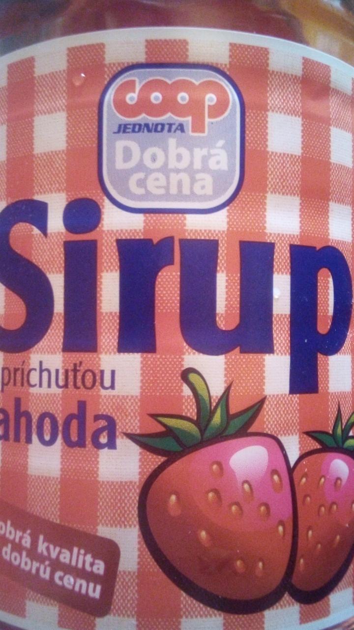 Fotografie - Sirup s pichuťou jahoda Coop Dobrá cena