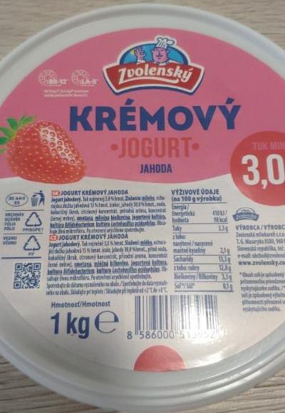 Fotografie - Zvolenský krémový jogurt jahoda
