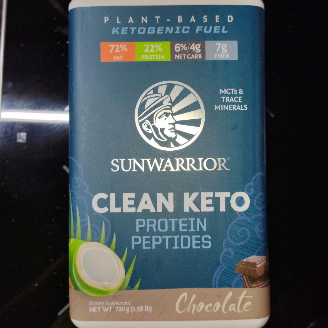 Fotografie - Sunwarrior Clean Keto vegánsky protein čokolada