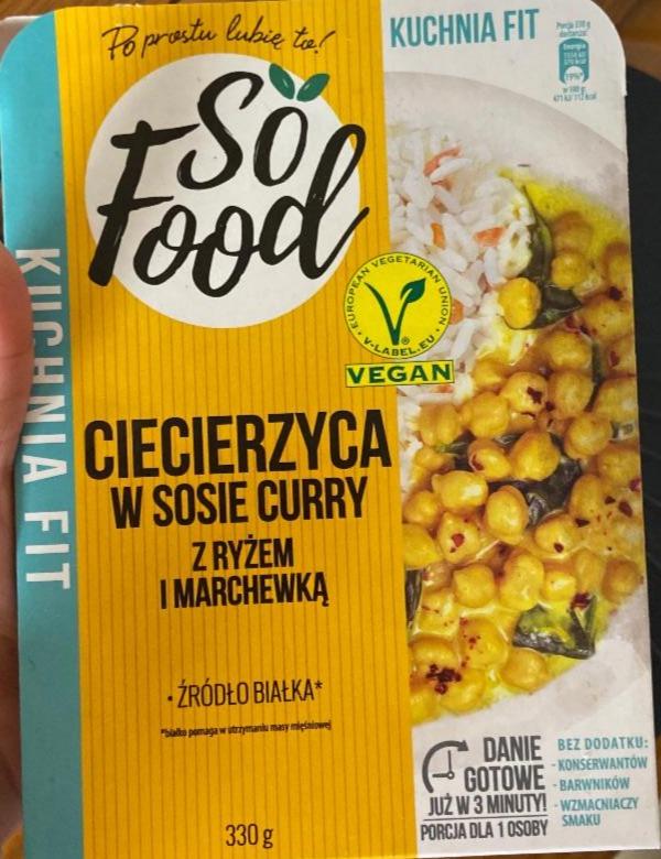 Fotografie - Ciecierzyca w sosie curry z ryzem i marchewka So food