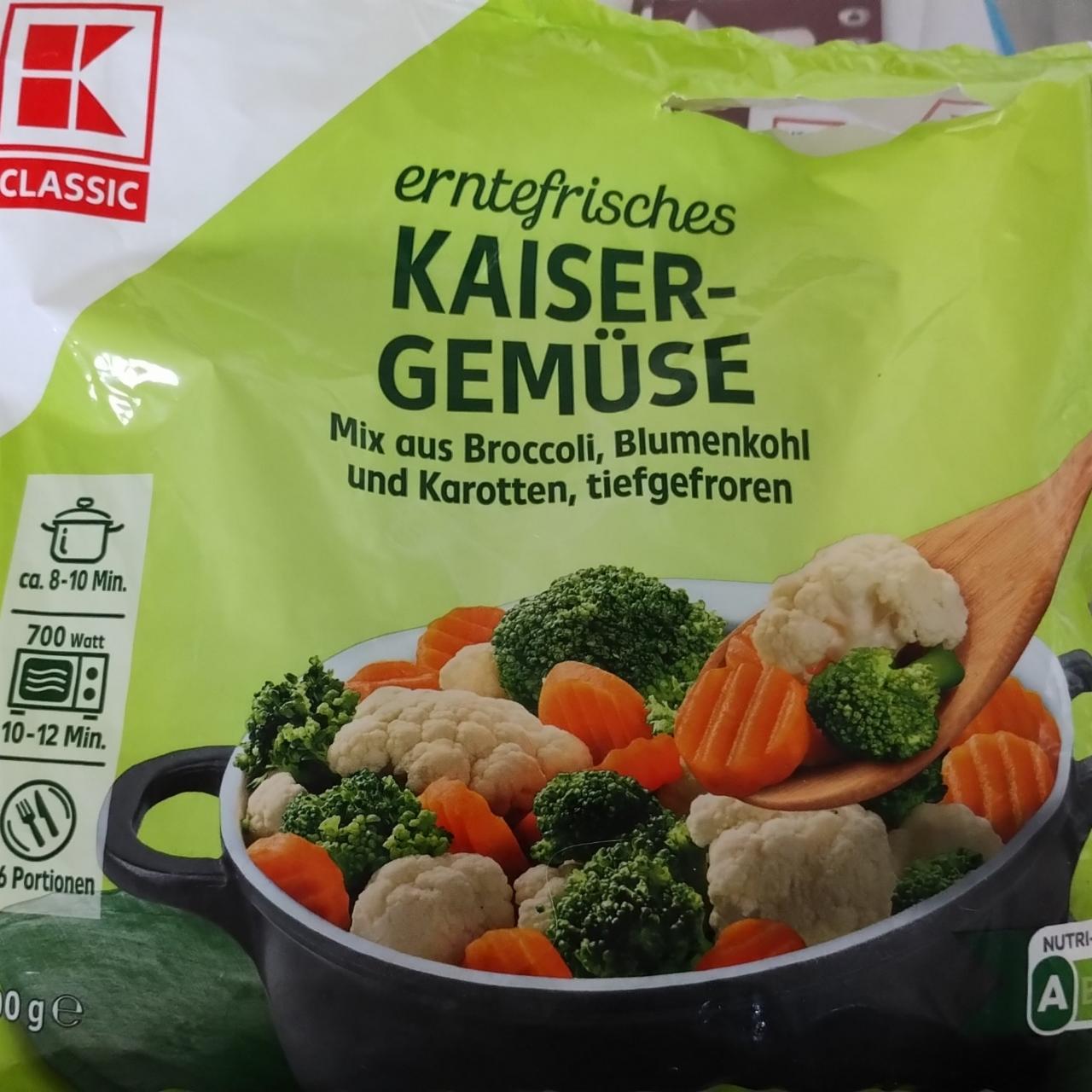 Fotografie - Kaisergemüse Mix aus Broccoli, Blumenkohl und Karotten, tiefgefroren K-Classic