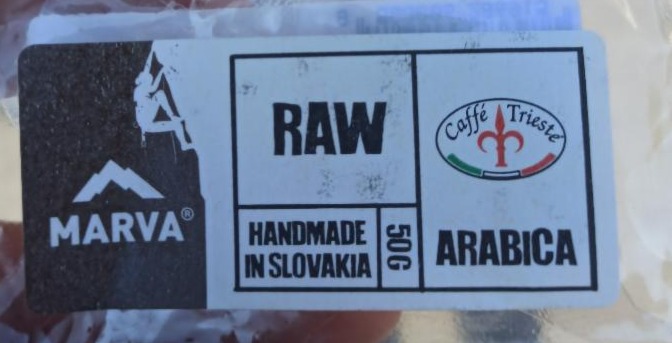 Fotografie - Marva Raw arabica kávová tyčinka