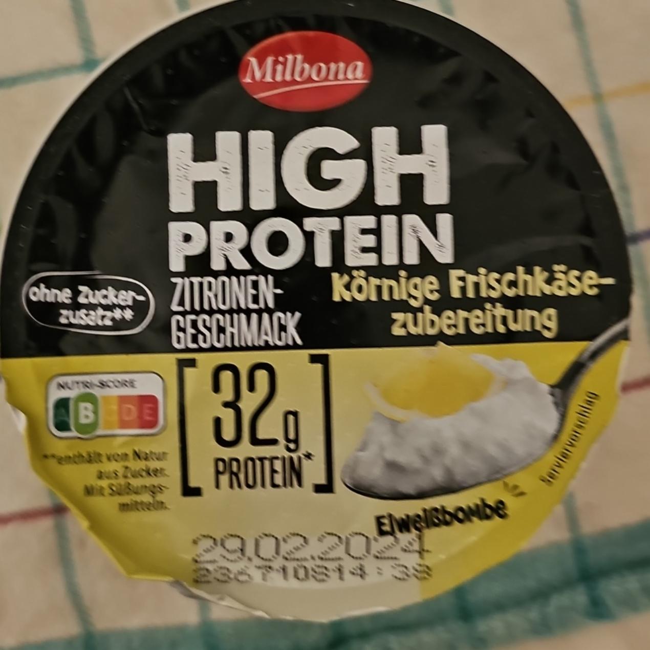 Fotografie - High Protein Zitronen-geschmack Milbona