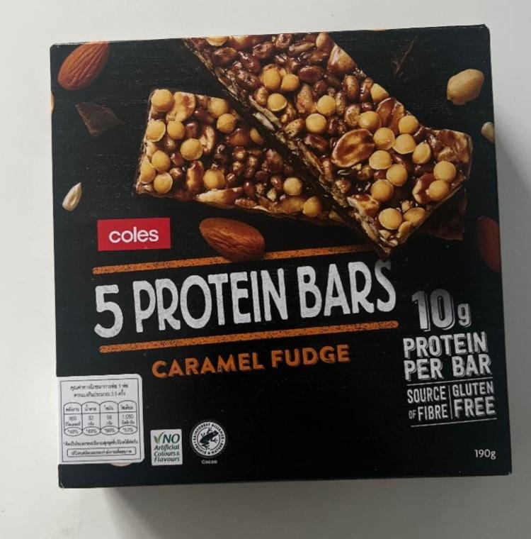 Fotografie - 5 Protein bars Caramel fudge Coles