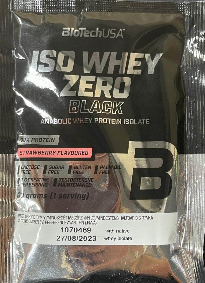 Fotografie - Iso Whey Zero Black Strawberry BioTech USA