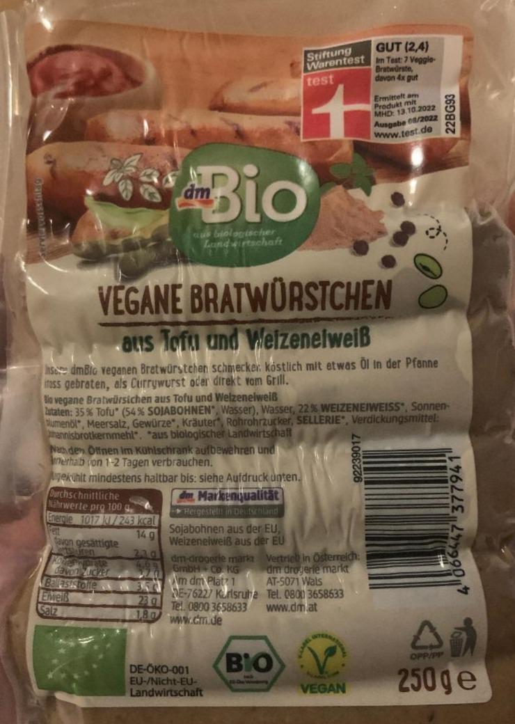 Fotografie - Vegane Bratwürstchen aus Tofu und Weizeneiweiß dmBio