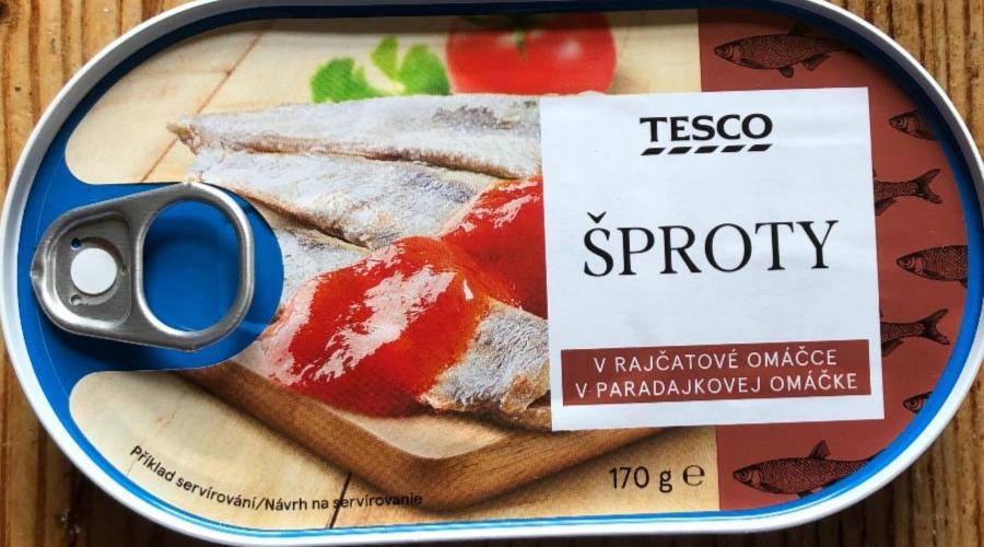 Fotografie - Šproty v paradajkovej omáčke Tesco