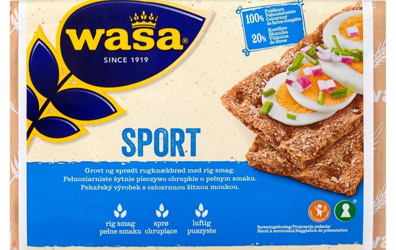 Fotografie - knäckerbrot celozrnný ražný Wasa Sport