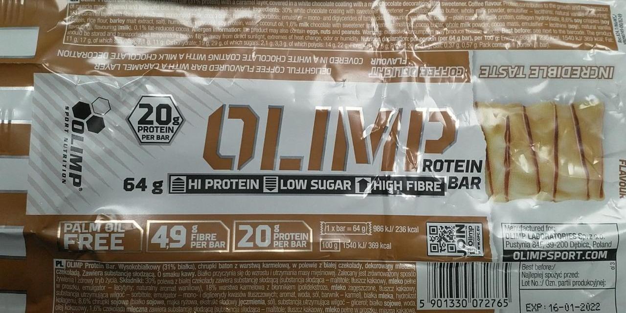 Fotografie - Olimp Protein Bar Coffee Delight
