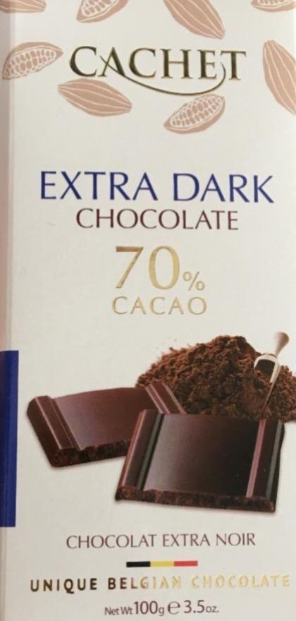 Fotografie - Extra dark chocolate 70% cacao Cachet