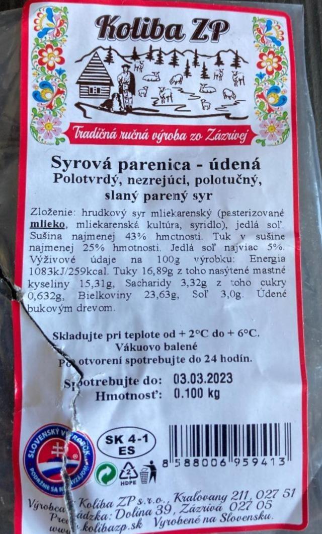 Fotografie - Syrová parenica - údená Koliba ZP