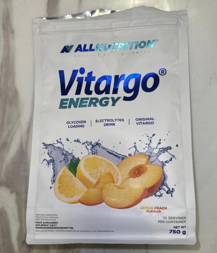 Fotografie - Vitargo Energy Lemon Peach flavour Allnutrition