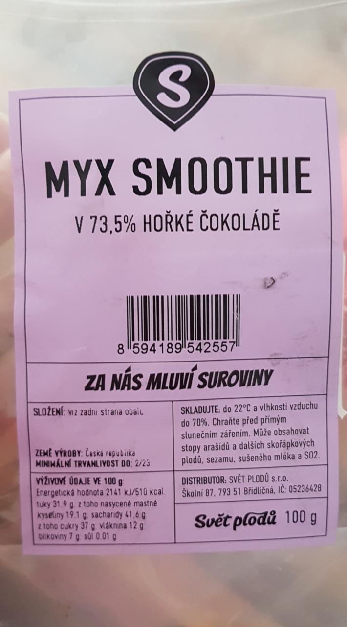 Fotografie - Myx smoothie v 73,5% horkej cokolade