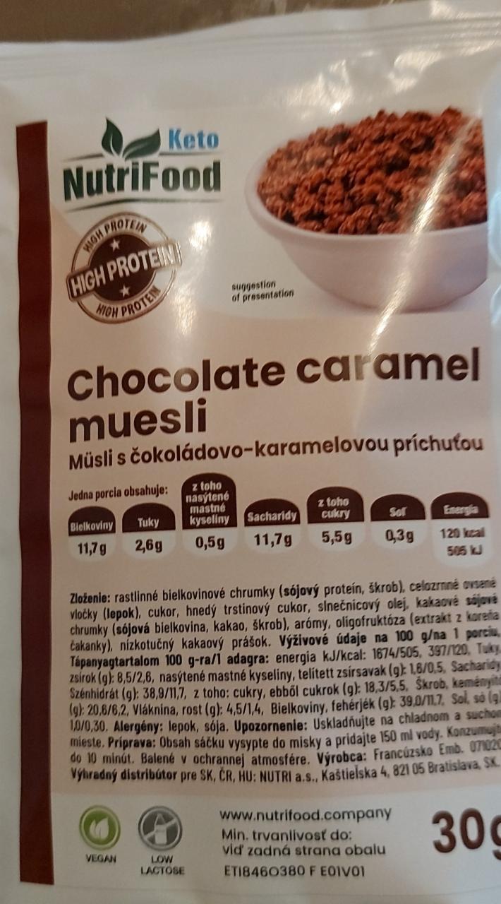 Fotografie - Chocolate caramel muesli NutriFood Keto