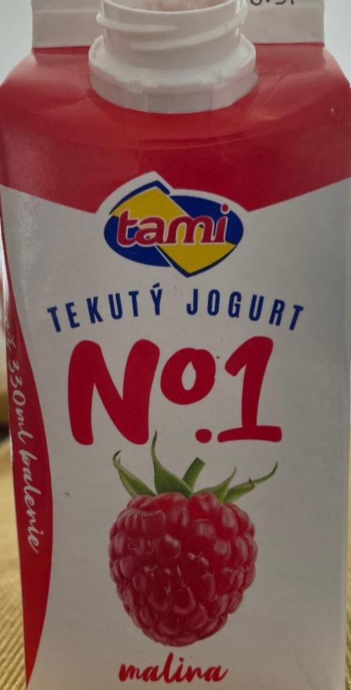 Fotografie - tekutý jogurt malina