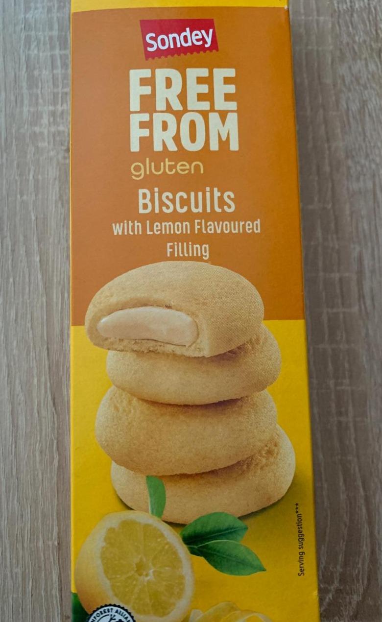 Fotografie - Biscuits with Lemon Flavoured Filling Sondey Free from gluten