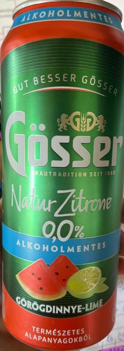 Fotografie - Natur Zitrone 0,0% Alkoholmentes Görögdinnye-Lime Gösser