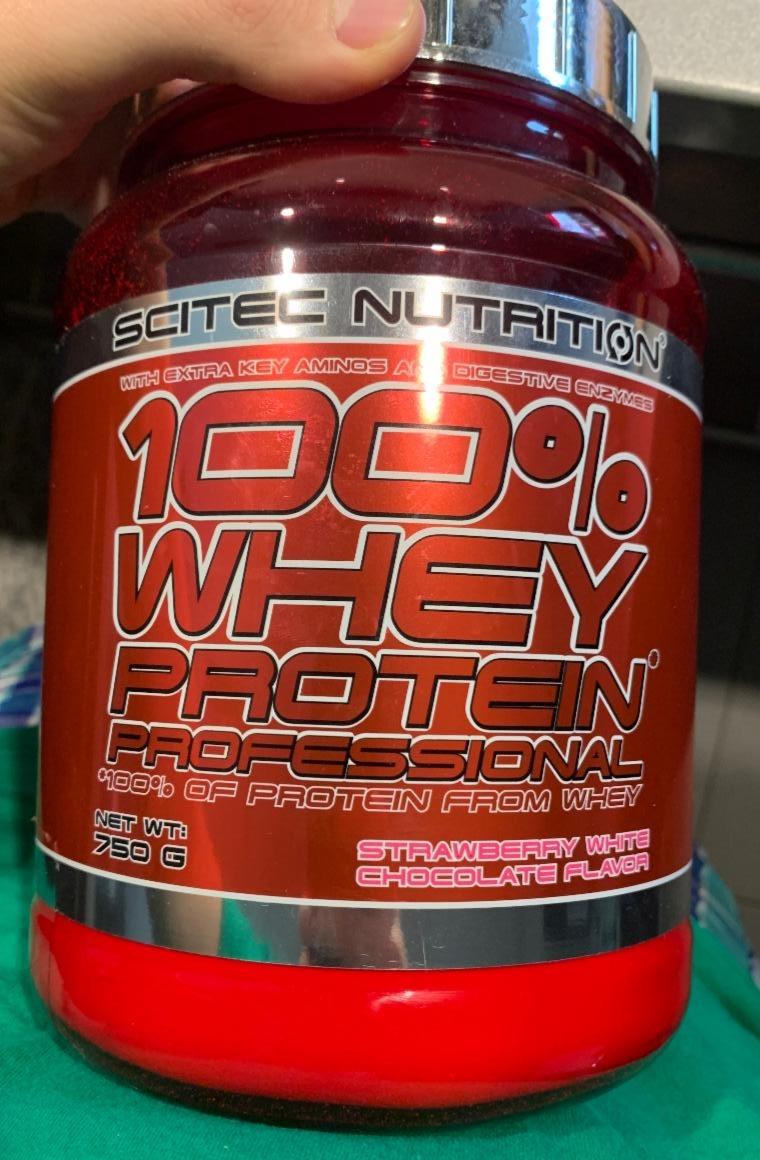 Fotografie - 100% whey protein professional strawberry white chocolate