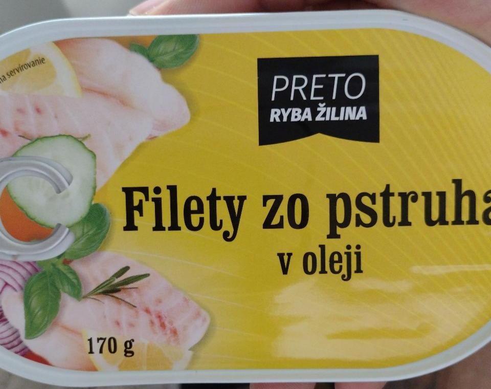 Fotografie - filety zo pstruha v oleji Preto