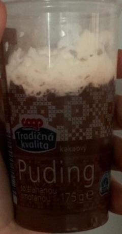 Fotografie - Puding kakaový so šľahanou smotanou Coop Tradičná kvalita