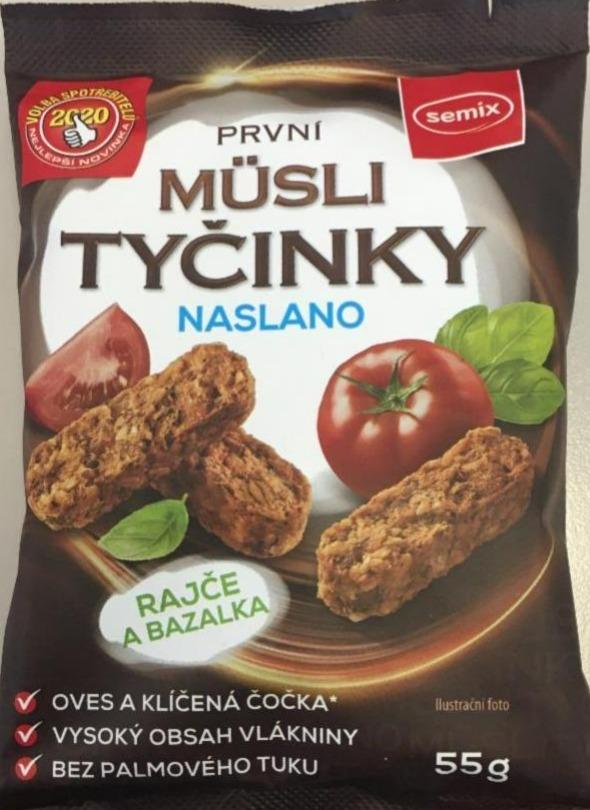 Fotografie - Müsli tyčinky naslano rajče a bazalka Semix