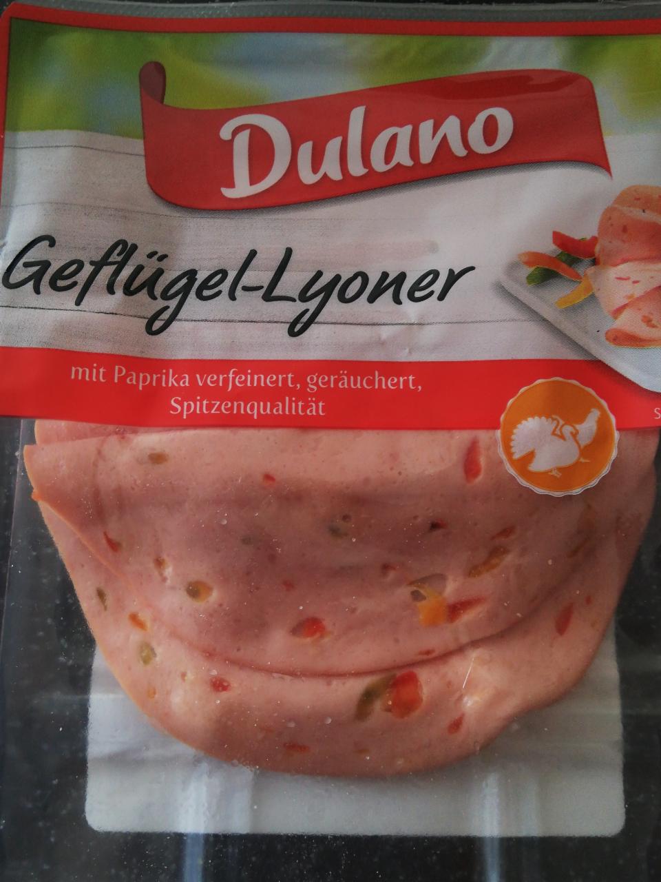 Dulano - hodnoty nutričné kJ a Hydinový Lyoner kalórie,