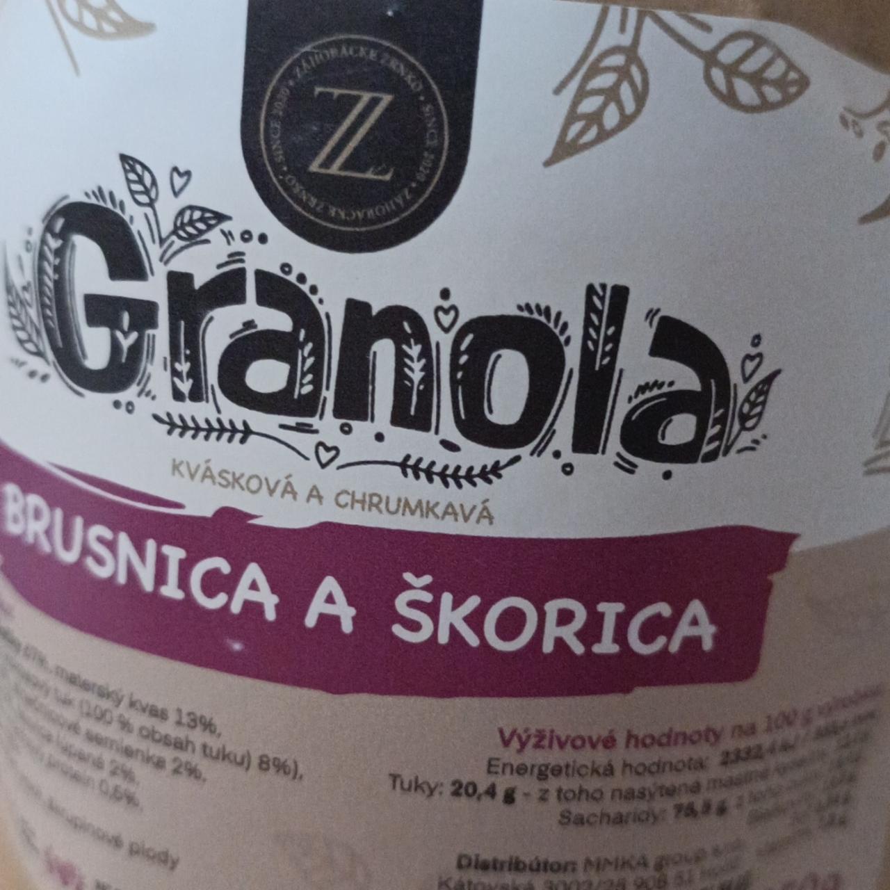 Fotografie - Granola Brusnica a škorica ZZ