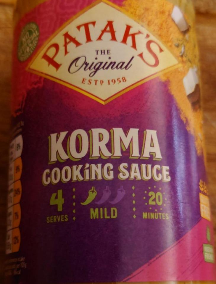 Fotografie - Korma cooking sauce Patak's
