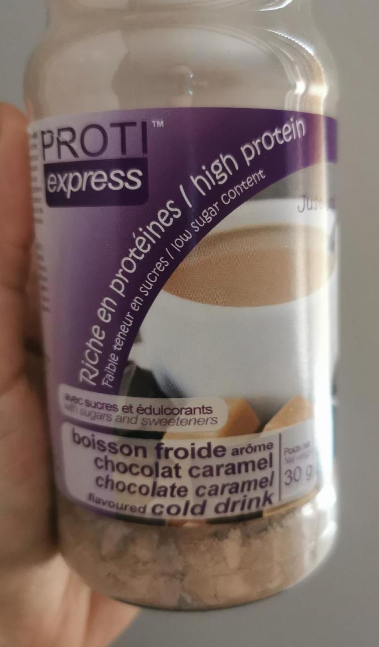 Fotografie - PROTI express flavoured cold drink chocolate caramel