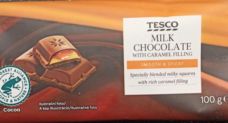 Fotografie - Milk chocolate with caramel filling Tesco
