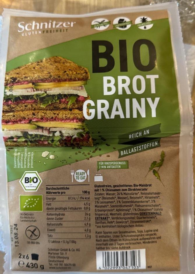 Fotografie - Bio Brot Grainy Schnitzer